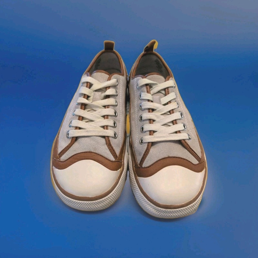 Earth Harbor Shoes Leather Powder Cream Comfort Women's Sneakers Sz 6.5 B GUC
